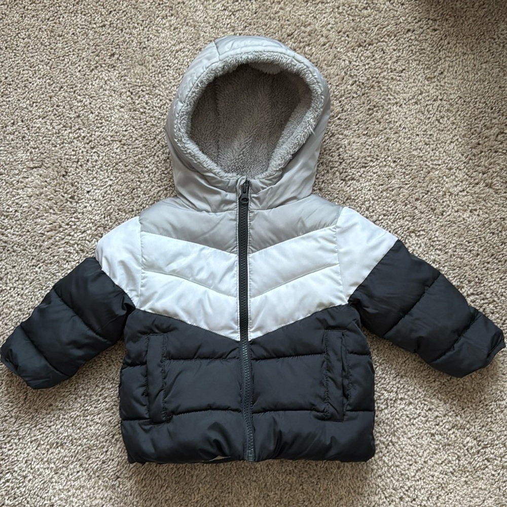 Swiss Tech baby puffer winter coat, size 12 months